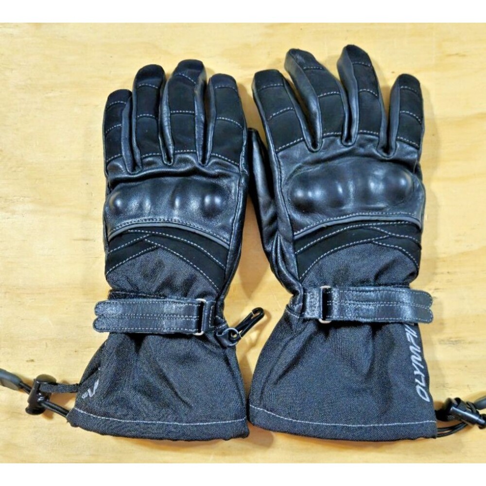 VTG Olympia Motorcycle Gloves size small Thinsulate Black Leather padded mens